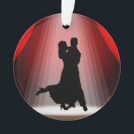 Ornement de danse - danse de salon de concurrence<br><div class="desc">J'espère que vous apprécierez ceci comme ornement pour votre arbre, un bibelot rond d'année pour accrocher dans votre maison, un cadeau pour vos amis de danse de tapis à longs poils… vous nom il ! J'ai payé les honoraires les permis prolongés pour l'arrière - plan, et offrirai quelques variations plus...</div>