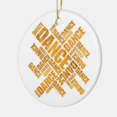 Ornement de danse typographique (rouille) (Gauche)
