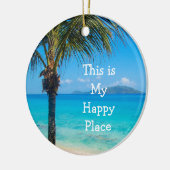 Ornement de décor de plage de Noël : Mon endroit (Gauche)