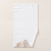 Ornement de dentelle rose-or (Serviette à main)