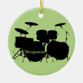 Ornement de design de batterie de batteur (Devant)