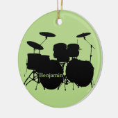 Ornement de design de batterie de batteur (Gauche)