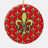 Ornement de design Fleur de Lis élégant (Dos)