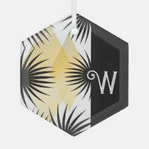 Ornement de design jaune noir