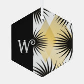 Ornement de design jaune noir (Verso)