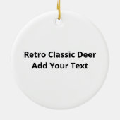 Ornement de design rétro classique Oh Deer (Dos)