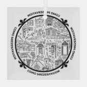 Ornement de dessin de ligne de préservation CoMo (Verso)