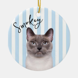 Ornement de deuil de chat personnalisé