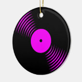 Ornement de disque vinyle rétro Corey Tiger 80s (Gauche)