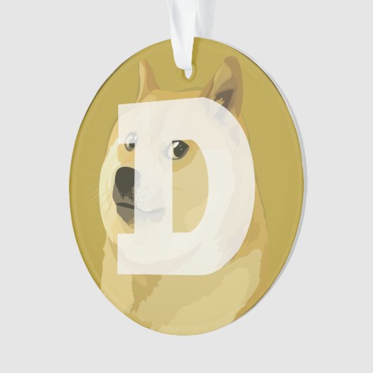 Ornement de dogecoin (devant)