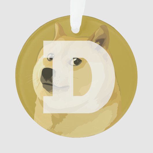 Ornement de dogecoin (devant)