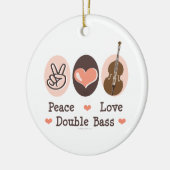 Ornement de double basse d'amour de paix (Gauche)