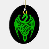 Ornement de dragon celtique vert (Droite)