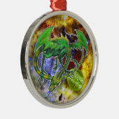 Ornement de dragon cosmique Emerald (Droite)