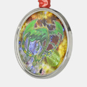 Ornement de dragon cosmique Emerald (Gauche)