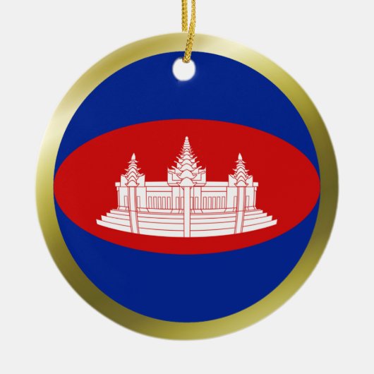 Ornement de drapeau cambodgien (Devant)