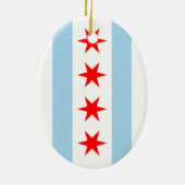 Ornement de drapeau de Chicago (Dos)