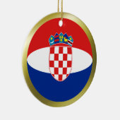 Ornement de drapeau de Croatie (Droite)