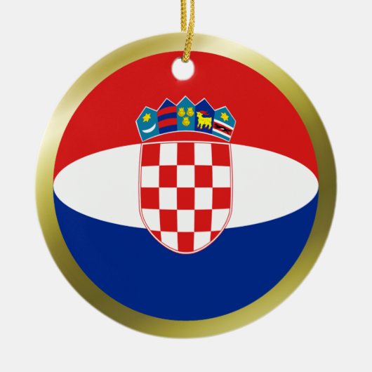 Ornement de drapeau de Croatie (Devant)