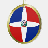 Ornement de drapeau de la République Dominicaine (Gauche)