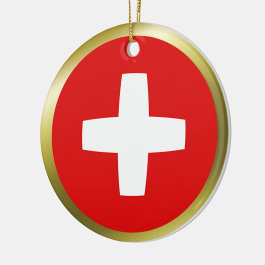 Ornement de drapeau de la Suisse (Gauche)