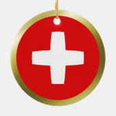 Ornement de drapeau de la Suisse (Dos)