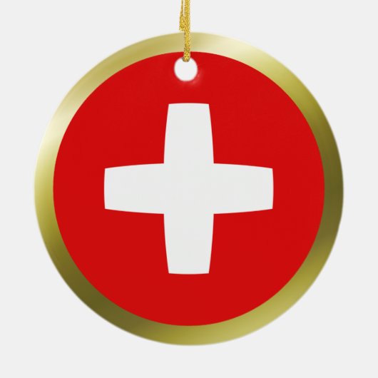 Ornement de drapeau de la Suisse (Dos)