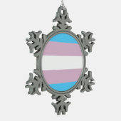 Ornement de drapeau de transsexuel (flocon de (Gauche)