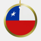 Ornement de drapeau du Chili (Dos)