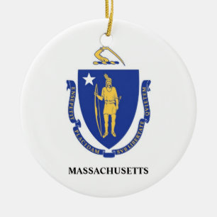 Ornement de drapeau du Massachusetts (mA)