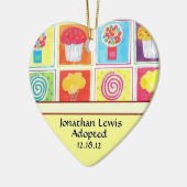 Ornement de faire-part d'adoption de bonbons à (Gauche)