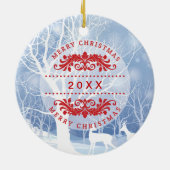 Ornement de famille de Joyeux Noël de scène (Dos)