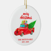 Ornement de famille établi par camion rouge (Droite)