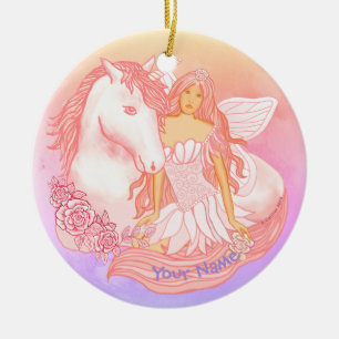 Ornement de Fée et Licorne