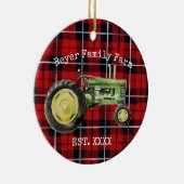 Ornement de ferme de famille de tracteurs verts (Droite)