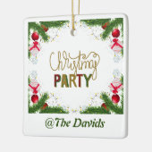 Ornement de fête de Noël personnalisable (Gauche)