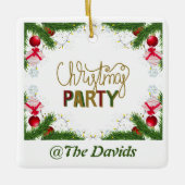 Ornement de fête de Noël personnalisable (Devant)