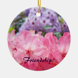 Ornement de fêtes Rhodies roses Amitié !