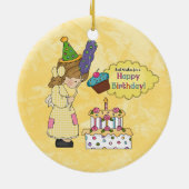 Ornement de fille d'anniversaire (Dos)