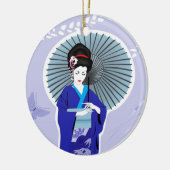 Ornement de fille de kimono et de geisha (Gauche)