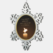 Ornement de flamme de chandelle de cochon volant (Vue impression)