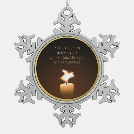 Ornement de flamme de chandelle de cochon volant (Devant)