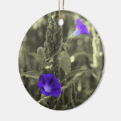 Ornement de fleur blanche de noir de gloires de (Gauche)