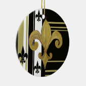 Ornement de fleur de lis noir & or (Droite)