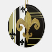 Ornement de fleur de lis noir & or (Gauche)