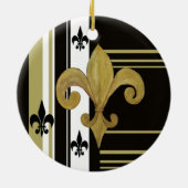 Ornement de fleur de lis noir & or (Dos)