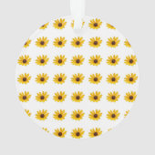 Ornement de fleur sauvage jaune (dos)
