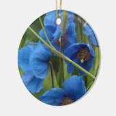 Ornement de fleurs bleues (Gauche)