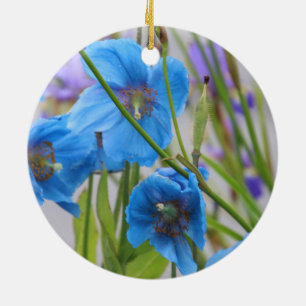 Ornement de fleurs bleues