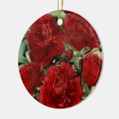 Ornement de fleurs de carnation rouge (Gauche)